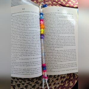 Colorful Beaded "Time To Read" Bookmark